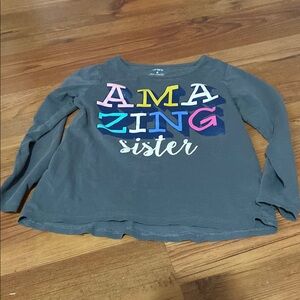 Amazing Sister Kids Gray Shirt
